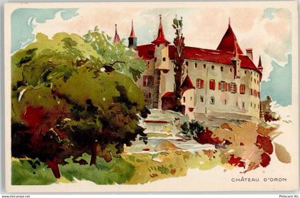 Oron-le-Châtel Peter u. Kohler Schloss D'Oron Schokolade Lithographie - 52021167
