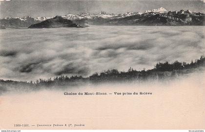 SUISSE CHENE BOURG CHAINE DU MONT BLANC VUE PRISE DU SALEVE