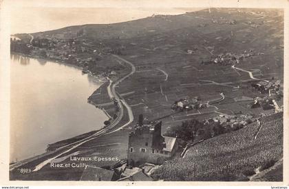 Switzerland Lavaux Epesses Riez et Cully vintage postcard