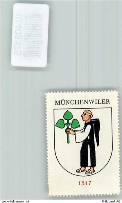 1797 Münchenwiler Villars-les-Moines - Vignette Wappen Kaffee Hag ca 192... - 10408175