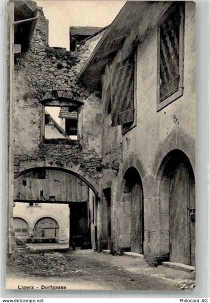 2514 Ligerz Gléresse 1915 Foto AK Dorf- Gasse - 38219588