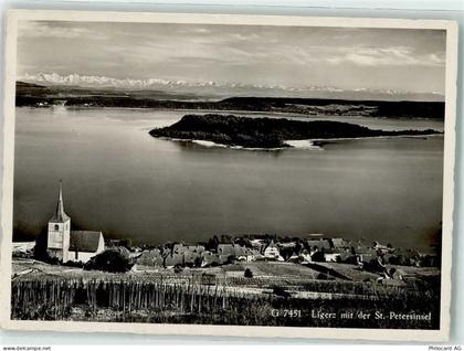 2514 Ligerz Gléresse - St Petersinsel Fliegeraufnahme - 10598708