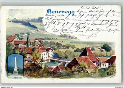3176 Neuenegg Freiburghaus 1898 - Gruss aus , Kriegerdenkmal AK - 13213758
