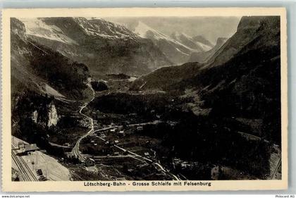 3716 Kandergrund - Lötschberg Bahn Grosse Schleife mit Felsenburg - 10584794