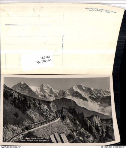 481981,Schynige Platte-Bahn Zahnradbahn b. Gündlischwand Bergkulisse Kt Bern