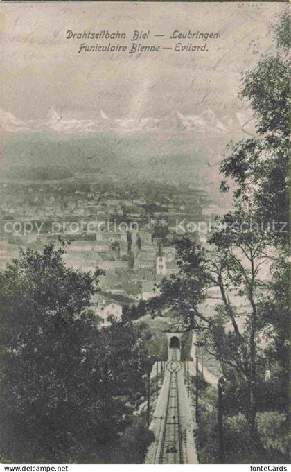 Biel Bienne BE Drahtseilbahn Biel Leubringen