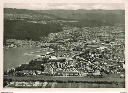 Biel Bienne BE Panorama Biel und Nidau