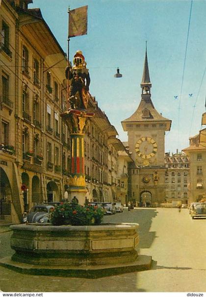Carte Postale - Suisse - BE Berne - Berne - Zytgloggeturm und Zàhringerbrunnen - Automobiles - CPM - Carte Neuve - Voir