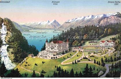 Giessbach Giesbach Brienzersee BE Panorama Hotels mit Brienzersee Alpen Kuenstle