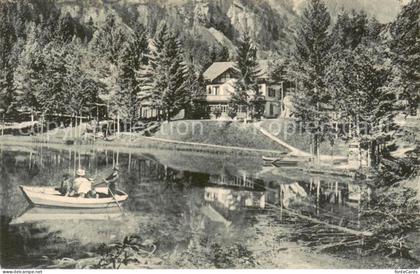 Kandergrund Blausee mit Pensionsgebaeude