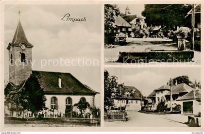 Limpach Fraubrunnen BE Kirche Dorfbrunnen Dorfmotiv