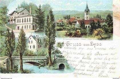 Lyss Aarberg BE Brauerei Restaurant Bruecke Kirche