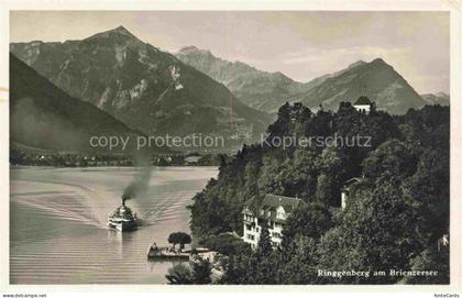 Ringgenberg Brienzersee Interlaken BE Brienzersee Dampfschiff Hotel Kirche Bergp