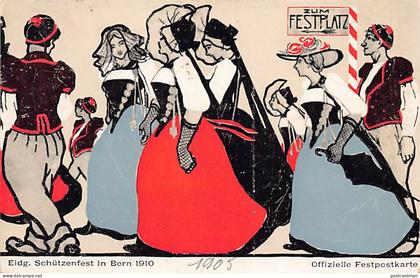 Schweiz - Berne (BE) Eidg. Schützenfest - Jahre 1910 - Offizielle Festpostkarte - Verlag Typ. Fritz Käser