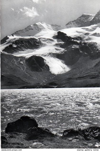 SVIZZERA – Veduta glaciale delle Alpi – Lago e ghiacciaio – Cartolina fotografica anni ’70
