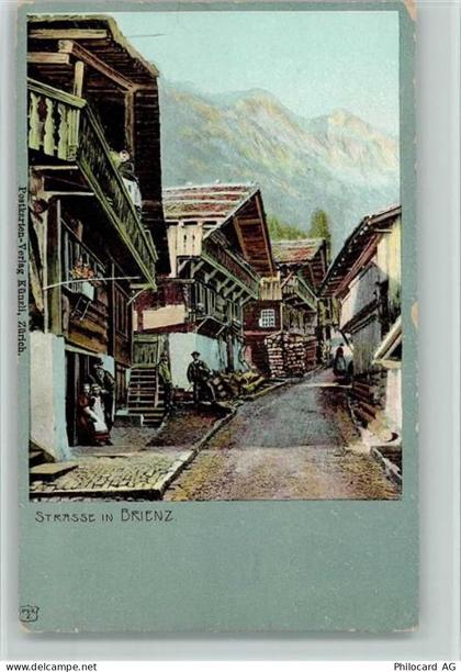 3855 Brienz BE Künstlerkarte Dorfstrasse in Brienz Verlag Künzli - 12111985