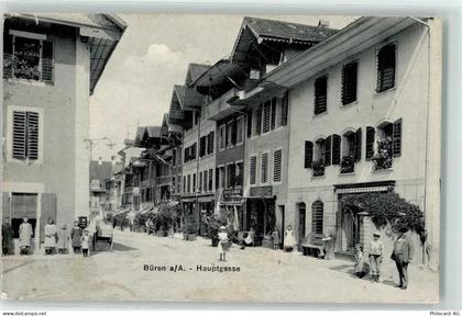 3294 Büren an der Aare 1908 Gebrauchsspuren Hauptstraße - 13444699