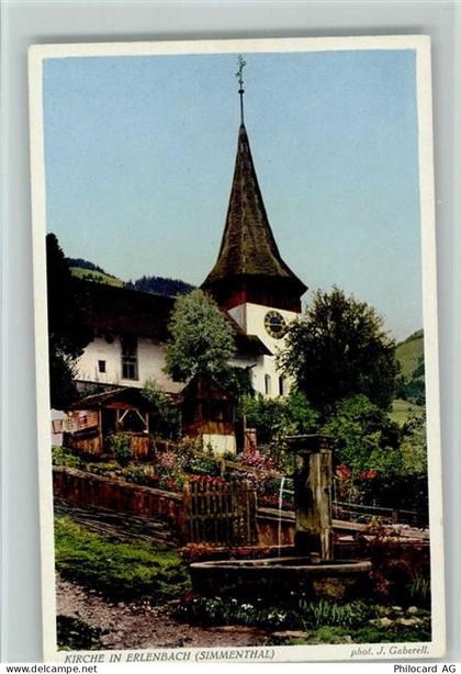 3762 Erlenbach im Simmental - Kirche Brunnen Gabarell Nr. 7029 - 11052874