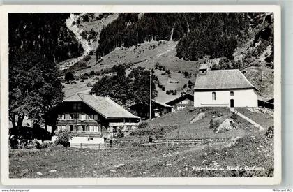 3863 Gadmen 1940 Foto AK Kirche Pfarrhaus - 38021619