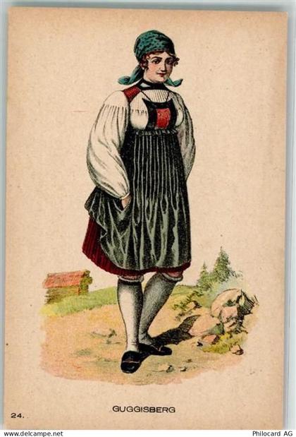 3158 Guggisberg Lithographie Tracht - 10686809