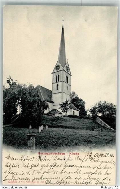 3360 Herzogenbuchsee 1910 Foto AK Kirche - 38022444
