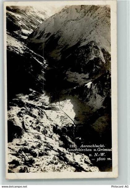 3862 Innertkirchen 1937 Foto AK Luftbild der Aerogesellsch. Zürich - Aar... - 13106641