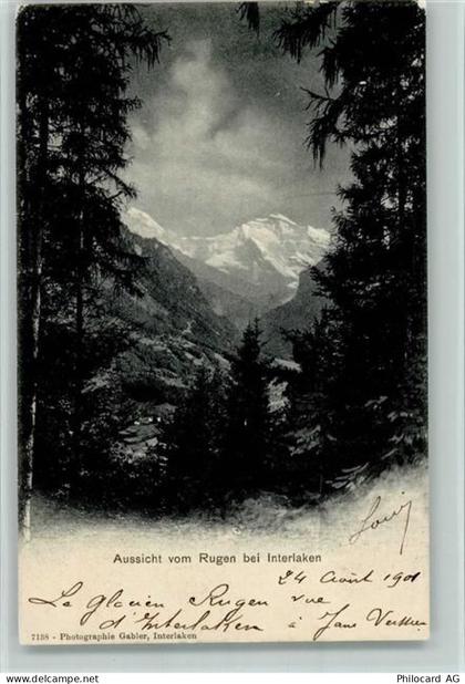 3800 Interlaken 1901 - Aussicht vom Rugen auf Interlaken - 11084037
