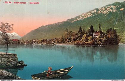 SUISSE - Iseltwald - Brienzersee - Lac de Brienz - Barque - Animé - CP