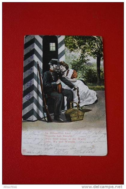 SUISSE 12-SEPT-1905-LUTZELFLUH GOLDBACH-POUR ROUX PRES CHARLEROI -BELGIQUE --MILITAIRE SOLDAT DANS SA GUERITE -VICTUAILL