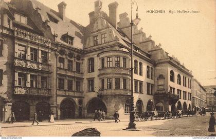 [-5%] SUISSE - München - Vue sur la brasserie royale - Animé - Carte postale ancienne