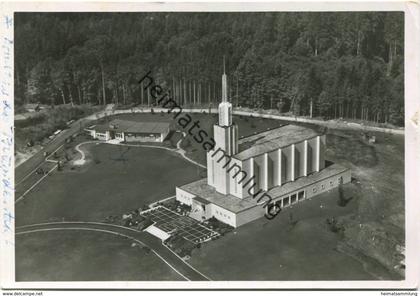 Münchenbuchsee - Schweizer Mormonentempel der Kirche Jesu Christi der Heiligen der letzten Tage - Luftaufnahme - Foto-AK