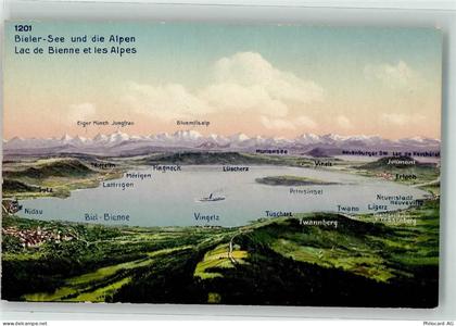 2560 Nidau - Bieler See Landkarte - 39704317