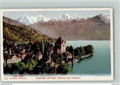 3653 Oberhofen am Thunersee 1907 - Schloss Oberhofen Thunersee Eiger Mön... - 10194101