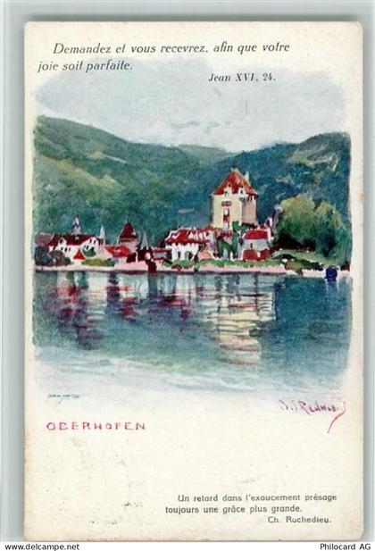 3653 Oberhofen am Thunersee Künstlerkarte sign - 13113546