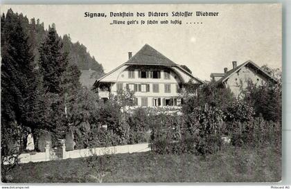 3534 Signau Foto AK Denkmal Denkstein des Dichters Schlosser Wiedmer - 38024146