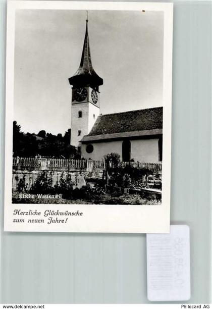 3665 Wattenwil FOTO KEINE AK Foto 10cm x 7cm Neujahrswünsche Kirche - 10498065