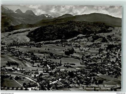 3665 Wattenwil Gebrauchsspuren Fliegeraufnahme mit Gantrisch und Nünenen... - 13132536