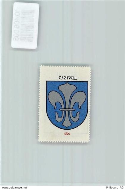 3532 Zäziwil - Vignette Wappen Kaffee Hag ca 1920-1940 Lilie - 10408005