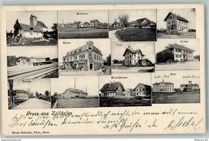 3052 Zollikofen 1908 - Molkerei Post Schulhäuser Bahnhof - 13650768