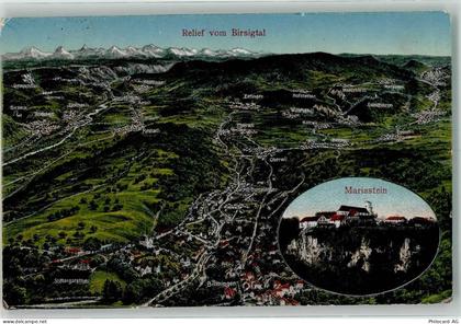 4102 Binningen - Landkarte Birsigtal Mariastein Feldpost Feldart. Abt. 2... - 39698527
