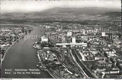Bale Port de Petit Huningue Rheinhafen Kleinhueningen Fliegeraufnahme