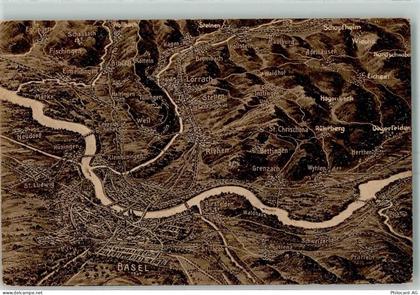 4000 Basel Bâle - Orientierungskarte Basel Umgebung - 10391545