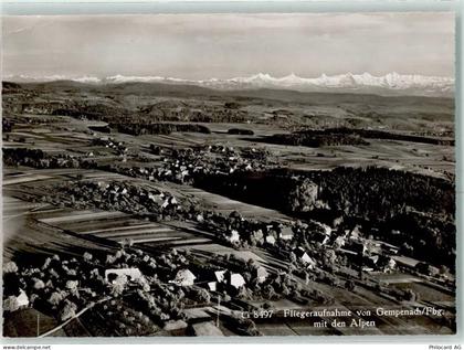 3215 Gempenach Buchillon Karte beschädigt Fliegeraufnahme mit den Alpen... - 13150268
