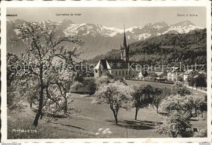 Attalens Kirche Alpenpanorama