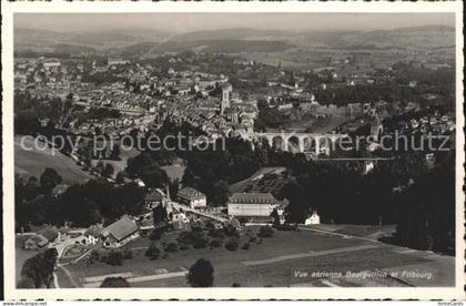 Fribourg FR Vue aerienne Bourguillon et Fribourg
