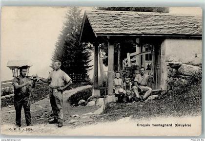 1663 Gruyères - Croquis montagnard - 10587777