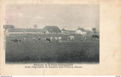 posieux , fribourg * bâtiments de la ferme ( grangeneuve ) , école d'agriculture de Hauterive * suisse schweiz