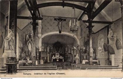 CPA Satigny Kanton Genf, Kirche, Chor