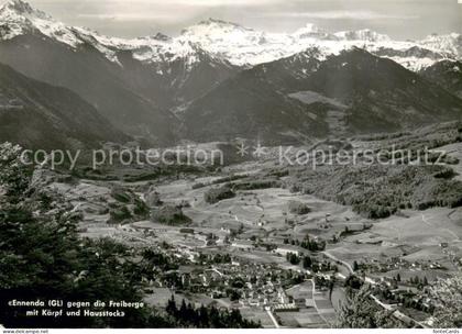 Ennenda mit Freiberge Kaerpf und Hausstock Feldpost