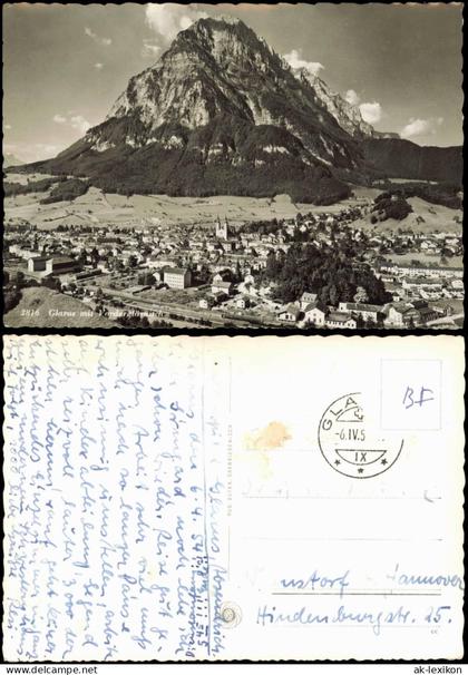 Glarus Glaris | Glarona Claruna Panorama-Ansicht Glarus mit Vorderglämisch 1955